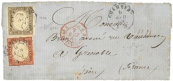 Antichi Stati Italiani - Sardegna - Annulli Savoia - 10 cent + 40 cent (14Ae + 16B)