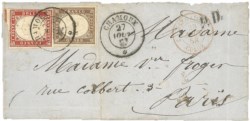 Antichi Stati Italiani - Sardegna - Annulli Savoia - 10 cent + 40 cent (14a + 16A)