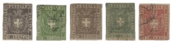Antichi Stati Italiani - Toscana - 1860 - Governo provvisorio - Serietta di 5 valori usati (17/21)