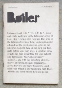 Boiler #00. The circus of life