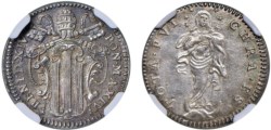 BENEDETTO XIV, Prospero Lambertini (1740-1758) - Grosso 1753, an. XIV, Roma