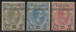 Regno - Umberto I - 1890 - Serie Pacchi Postali soprastampati  per il servizio ordinario (Sassone 50/55)