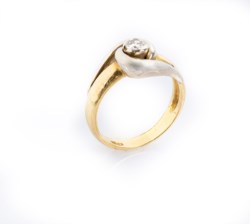 Anello in oro bicolore 18kt