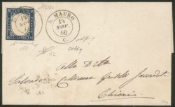 Antichi Stati Italiani - Sardegna - Lettera (15c - P.ti R1 cat.16500)