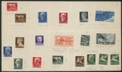 RSI - G.N.R. Brescia - Foglietto con 19 valori dell'Imperiale - Tiratura di prova Spaziati
