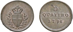 GENOVA - DOGI BIENNALI (III fase, 1637-1797) - 4 denari 1796.