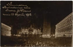 CARTOLINA Venezia - Illuminazione architettonica della Piazza S. Marco