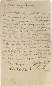 MURRI AUGUSTO - Lettera autografa di una facciata con firma di pugno