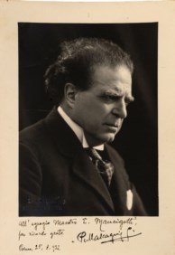 FOTOGRAFIA MASCAGNI con dedica e autografo del compositore Pietro Mascagni