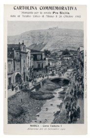 CARTOLINA MILANO - SERATA PRO SICILIA (Alluvione Modica, 1902)