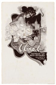 CARTOLINA PUBBLICITARIA - C.CIMA & C., ELETTRICITA', GAS, BRONZI, CRISTALLERIE