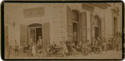 FOTOGRAFIA D'EPOCA ALBUMINA - CAFFÈ RONCHI - ALTAMURA