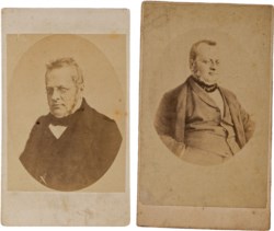 LOTTO N. 2 fotografie originali d'epoca in albumina - CAMILLO BENSO CONTE DI CAVOUR