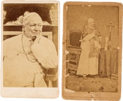 LOTTO N. 2 fotografie originali in albumina  - PAPA PIO IX