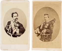 LOTTO N. 2 fotografie originali in albumina - UMBERTO I  Principe di Savoia
