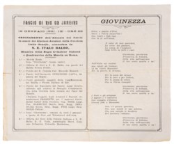 FASCIO DI RIO DE JANEIRO - Ordinamento dell'Adunata in onore degli aviatori della Crociera Italia-Brasile comandata da Italo Balbo
