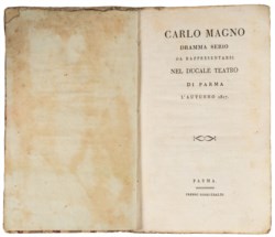 LIBRETTO OPERA - CARLO MAGNO DRAMMA SERIO
