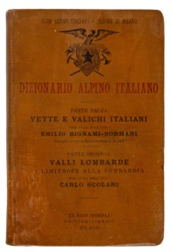 MANUALI HOEPLI - SORMANI, SCOLARI - DIZIONARIO ALPINO ITALIANO - Vette e valichi italiani e valli Lombarde limitrofe alla Lombardia