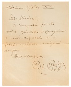 BARZIZZA GIUSEPPE PIPPO - Lotto di due lettere autografe dal compositore e direttore d'orchestra