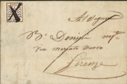 Antichi Stati Italiani - Romagne - Governo Provvisorio - Croce a penna - 5 bai (6A - Pontificio)