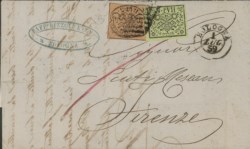 Antichi Stati Italiani - Romagne - Governo Provvisorio - 2 bai + 3 bai (3 + 4Aa - Pontificio)