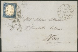Antichi Stati Italiani - Sicilia - Bisacquino 26 gen 63 - 15 cent (12 - Regno)