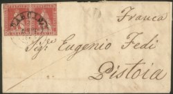 Antichi Stati Italiani - Toscana - Cascina 4 ott 1854 - Coppia orizzontale del 1 crazia (4)