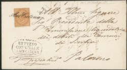 Regno - Vittorio Emanuele II - Aci Catena - corsivo annullatore di 10 cent (17)