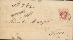 Antichi Stati Italiani - Lombardo Veneto - Territori Italiani d'Austria - RACCOMANDATTA da San Zeno a Tione del 13.1.1874