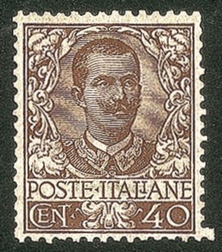 Regno - Vittorio Emanuele III - 1901 - Floreale 40 cent bruno