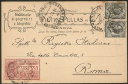 Regno - Vittorio Emanuele III - Cartolina intestata Pietro Pellas Stabilimento Tipografico