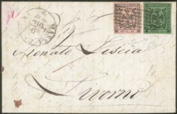 Antichi Stati Italiani - Modena - 10 cent rosa vivo (2a) + 5 cent (1)