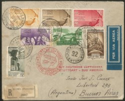 Regno - Vittorio Emanuele III - 1935 - Aerogramma raccomandato per Buenos Aires da Roma 4.11.35