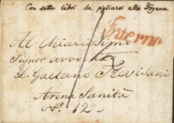 Antichi Stati Italiani - Napoli - Interno - lettera da Roma a Napoli del 26.4.1859