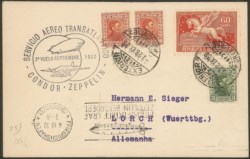 Uruguay - 1932 - Una cartolina ed una lettera raccomandata dall'Uruguay alla Germania