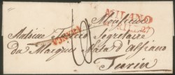 Italia - Prefilateliche - 1833/1842 - Lotto di dieci lettere da Milano per il Regno di Sardegna