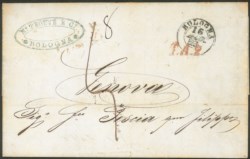 Italia - Prefilateliche - Due lettere non affrancate da Bologna in data 16 ago. 53 e 23 set. 53
