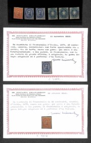 Lotti&Collezioni - Area Italiana - REGNO - 1879/1930 circa - Lotto di valori nuovi e usati del periodo montati su 11 cartoncini
