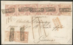 Antichi Stati Italiani - Napoli - Splendida lettera a mezzo vapore francese Pausilippe
