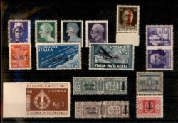 Lotti&Collezioni - Area Italiana - REPUBBLICA SOCIALE - 1943/1945 - Collezione del periodo montata su fogli Abafil