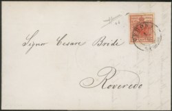 Antichi Stati Italiani - Lombardo Veneto - Lettera per Rovereto da Verona 1.8 del 1851
