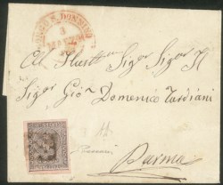 Antichi Stati Italiani - Parma - Lettera con 15 cent rosa (3)