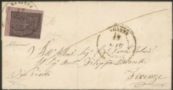 Antichi Stati Italiani - Parma - Lettera con 25 cent violetto (4)
