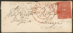 Antichi Stati Italiani - Parma - Lettera con 15 cent vermiglio (7a)