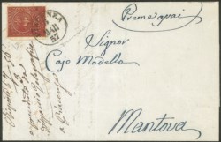 Antichi Stati Italiani - Parma - Lettera con 25 cent bruno rosso (8)