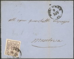 Antichi Stati Italiani - Parma - Lettera con 25 cent bruno lilla (10)