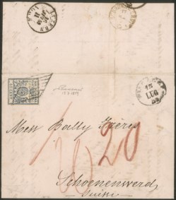 Antichi Stati Italiani - Parma - Lettera per la Svizzera in tariffa di primo porto e terza distanza fino al confine affrancata con 40 cent zero largo (11)