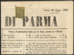 Antichi Stati Italiani - Parma - Governo Provvisorio - Giornale di Parma con 5 cent giallo arancio (1)