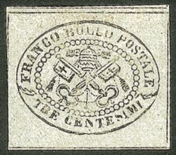 Antichi Stati Italiani - Stato pontificio - 1867 - 3 cent grigio (15)