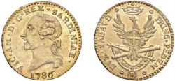 VITTORIO AMEDEO III (1773-1796) - ¼ Doppia 1786, Torino.
